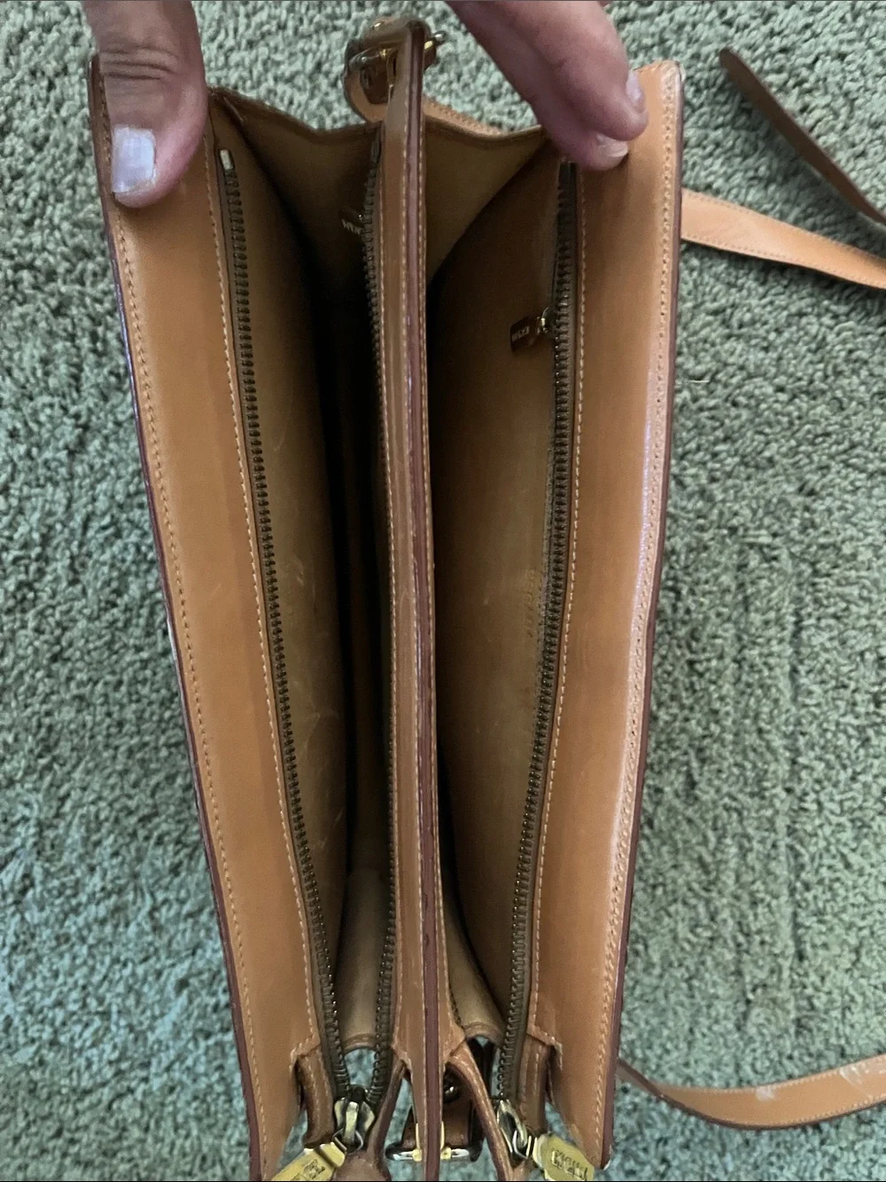 Vintage 90’s Escada Brown and Tan Paisley Crossbody Bag